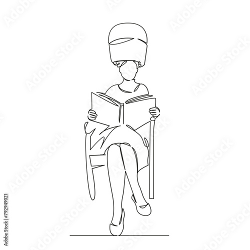 woman in hair salon
