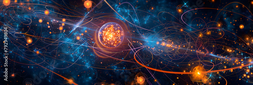 Abstract Representation of Quantum Mechanics: Interconnected Web of Subatomic Particles in Cosmic Universe