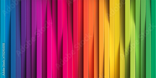 Abstract geometric background with colorful shifted 3d lines. Multicolored randomly rotated stripes. Rounded chaotic lines striped texture design for banner, poster, flyer, cover. Vector illustration