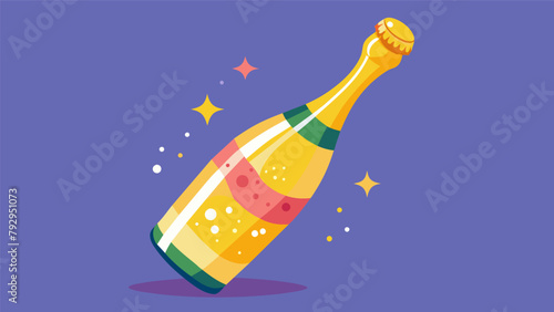 A sparkling champagne bottle filled with a bubbly and effervescent fragrance perfect for a special occasion or a toast with loved ones..