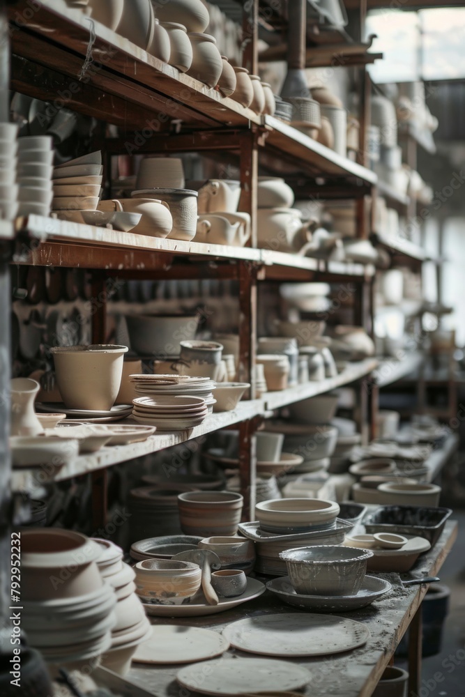 Naklejka premium Ceramics Co-op: Where Wheels Spin Dreams into Reality, image adea2db9-959a-4bae-834f-faa18012a77b.