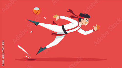 A humorous illustration showing a martial arts practitioner using their ninjalike reflexes to catch falling objects before they hit the ground.