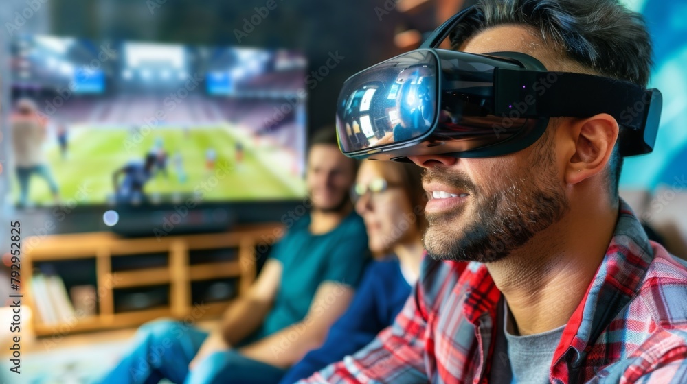 Virtual reality glasses with futuristic vision technology. VR goggles Virtual reality glasses with futuristic vision technology. VR goggles