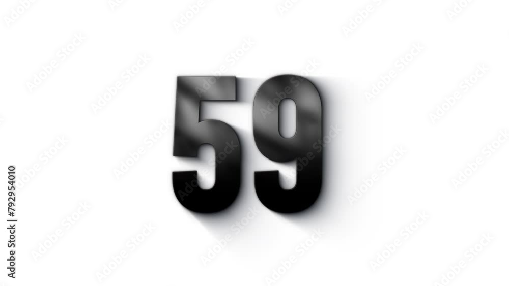 Black number 59 burns with fire, number with particles and ash, numerology, number fifty nine, alpha channel Black number 59 burns with fire, number with particles and ash, numerology, number fifty nine, alpha channel