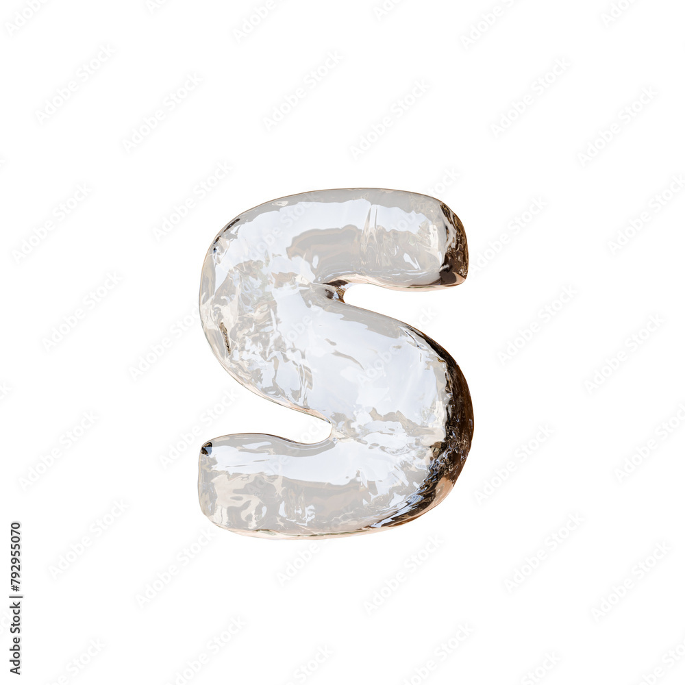 Glass Ice Watter 3D Alphabet PNG Letters Glass Ice Watter 3D Alphabet PNG Letters