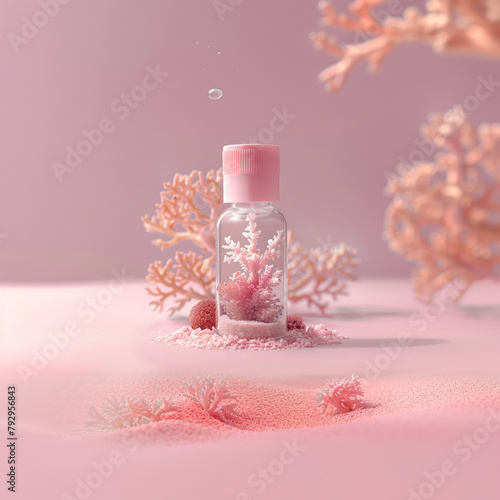 spa still life with pink flowers