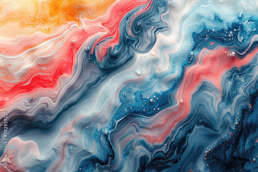  A closeup of an abstract background with swirling patterns in blue. Created with Ai