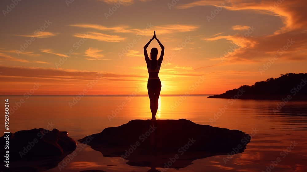 Tranquil Sunset Yoga - A Wellness and Mindfulness Journey.