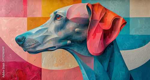 Abstract background with Greyhound. photo