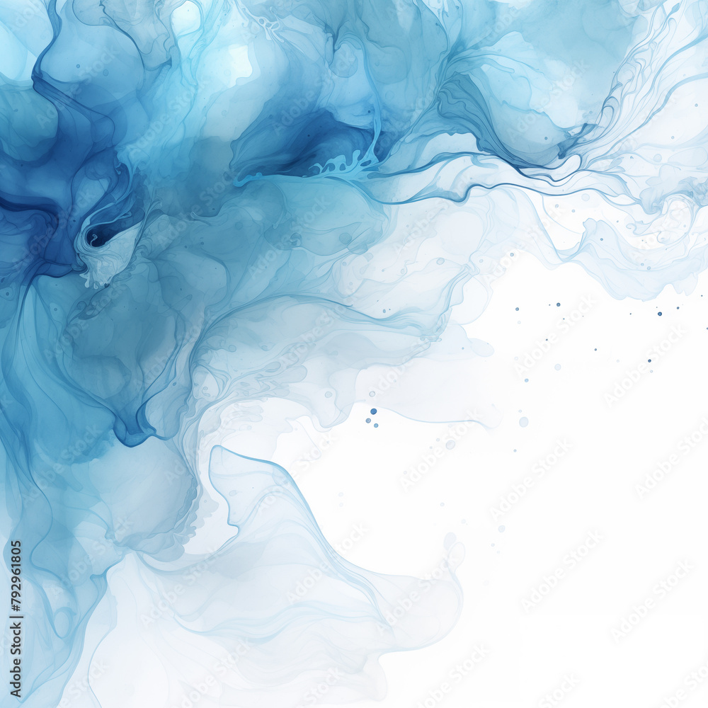 Fototapeta premium blue smoke on white background