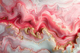 Pink and white agate with gold veins. Created with Ai