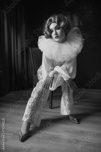 harlequin, actor, theater actor, image, actor photo shoot