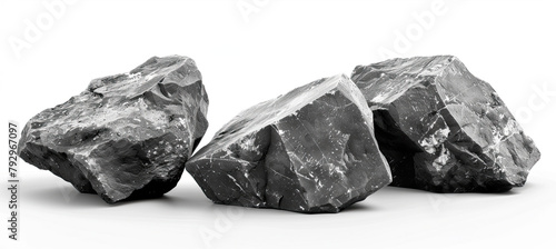 Heavy rock isolated on white background