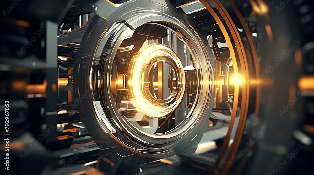 Transform the concept of abstract art intersecting with futuristic technologies into a striking Transform the concept of abstract art intersecting with futuristic technologies into a striking