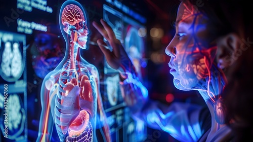 Interactive 3D Hologram of Human Anatomy Model for Medical Education photo