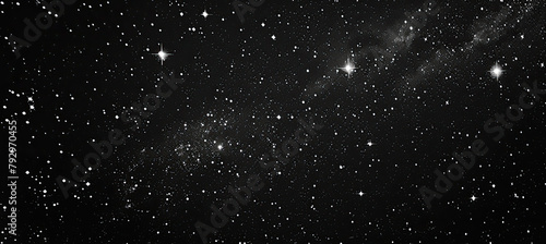Night starry skies with blinking stars. on black sky