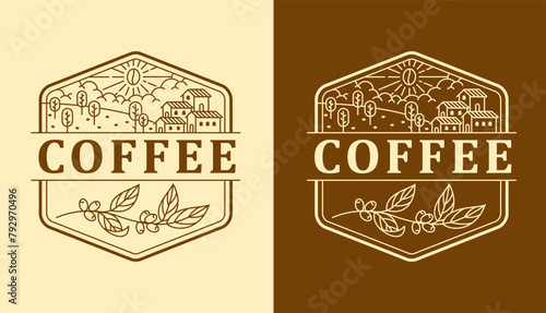 Nature coffee vector design template