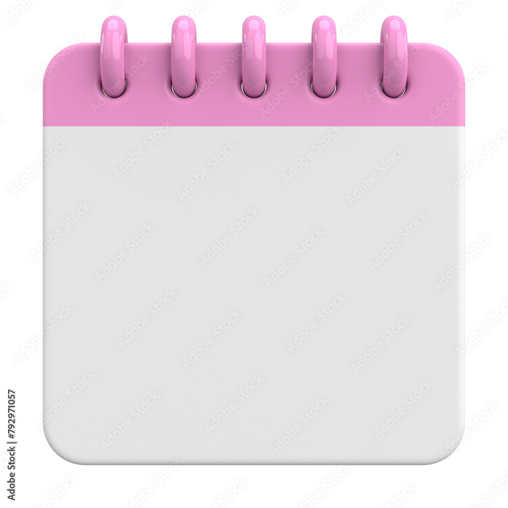 Empty calendar. 3D calendar. 3D illustration. Empty calendar. 3D calendar. 3D illustration.