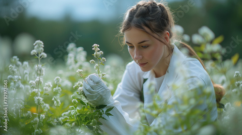 Gene Gatherer: Field Researcher Selects Plants for Biotechnology ,generated by IA