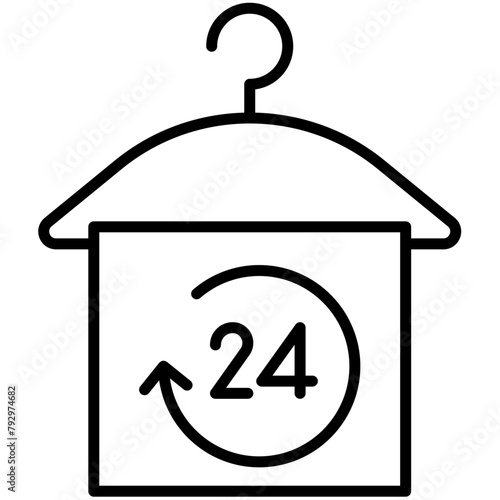 Laundry Black Outline Icon Pack