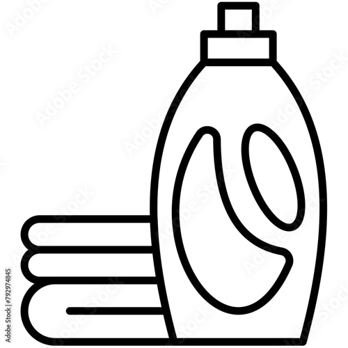 Laundry Black Outline Icon Pack