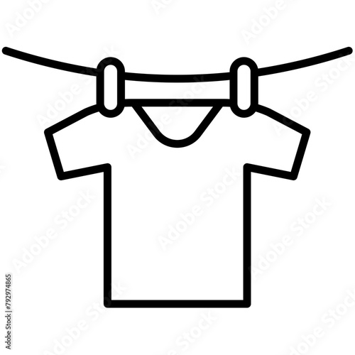 Laundry Black Outline Icon Pack