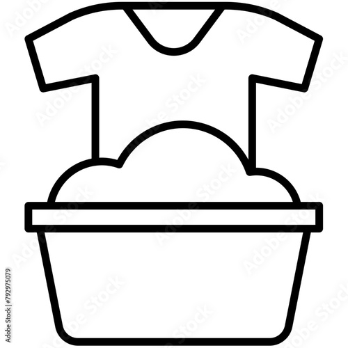 Laundry Black Outline Icon Pack