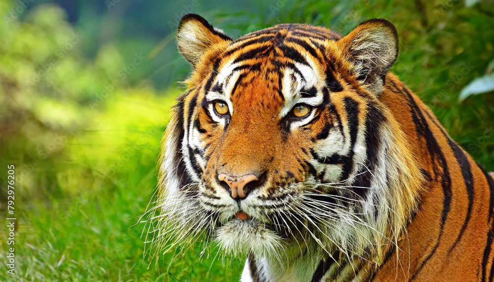 Head of sumateran tiger