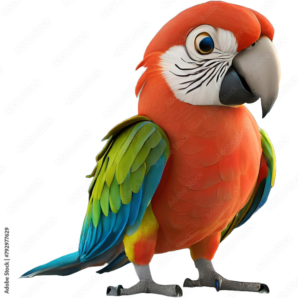 Fototapeta premium 귀여운 앵무새 캐릭터6