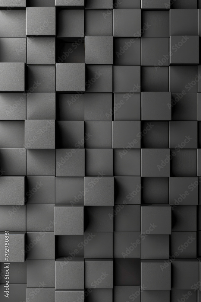 A minimalist background composed of 2D pixelated squares arranged in a grid-like pattern, greyscale color A minimalist background composed of 2D pixelated squares arranged in a grid-like pattern, greyscale color
