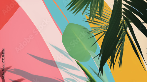 An abstract poster inspired by a Caribbean vacation  photo