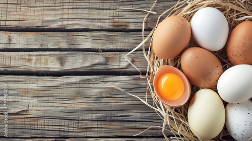 Obraz na płótnie Fresh farm eggs w salonie