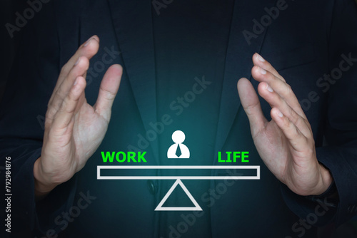 Work life balance concept for happiness working