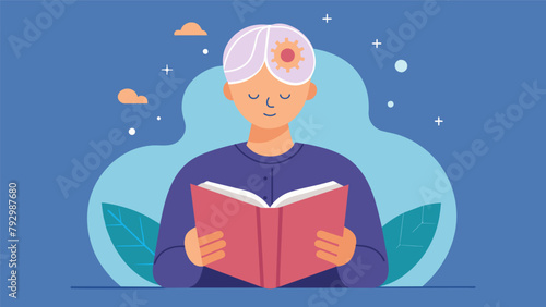 A person reading a book enjoying enhanced focus and mental clarity after undergoing an antiaging neural treatment..