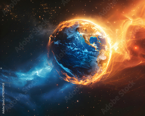 Fiery and Icy Forces Collide around Earth