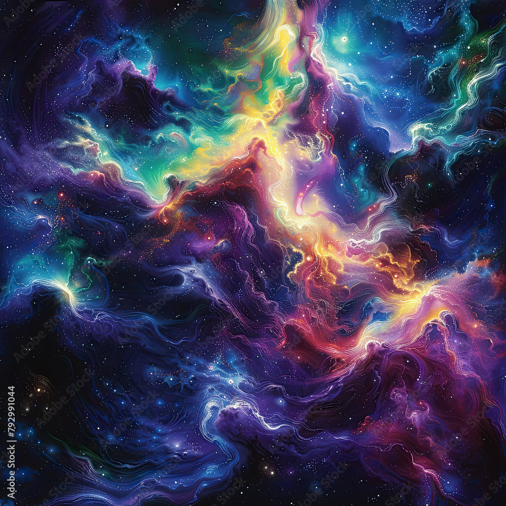 Neon Nebula Celestial Brilliance Neon Nebula Celestial Brilliance
