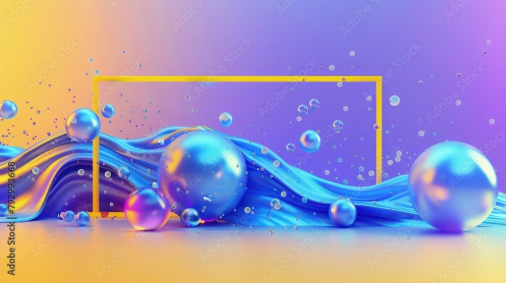 Obraz premium Modern abstract bubble wallpaper.
