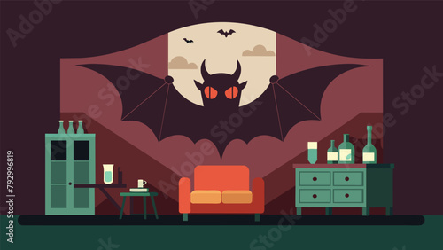 A suburban bat turned wine cellar complete with a bar area and cozy lounge chairs..