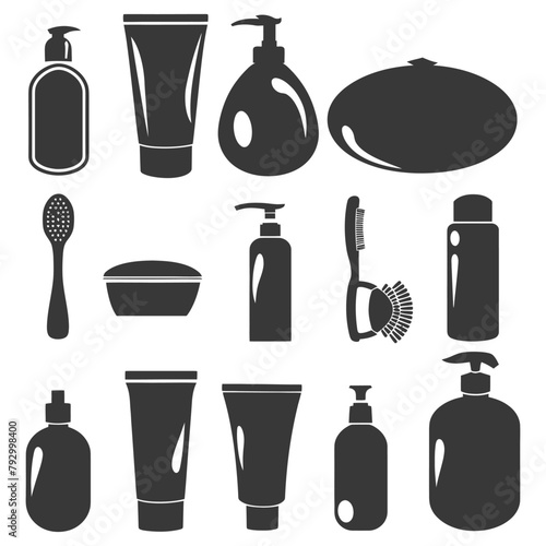 Silhouette toiletries equipment black color only