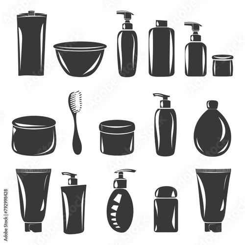 Silhouette toiletries equipment black color only