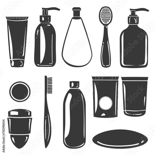 Silhouette toiletries equipment black color only