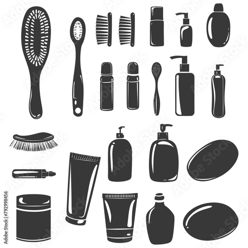 Silhouette toiletries equipment black color only