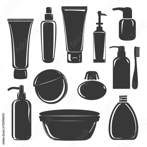 Silhouette toiletries equipment black color only