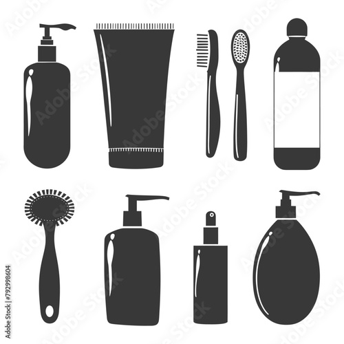 Silhouette toiletries equipment black color only