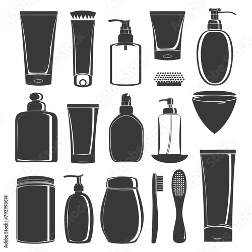 Silhouette toiletries equipment black color only