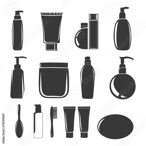 Silhouette toiletries equipment black color only