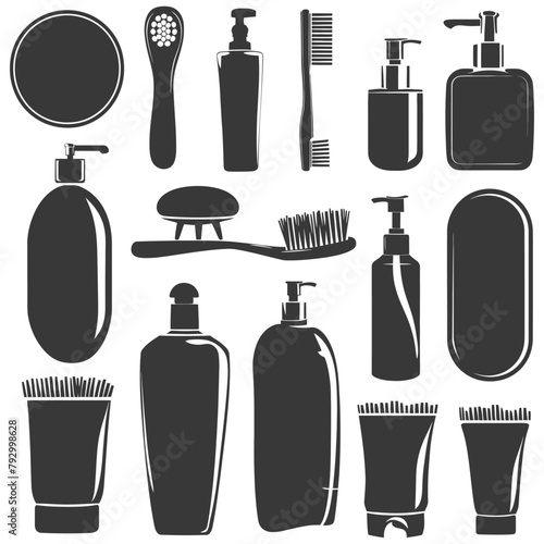 Silhouette toiletries equipment black color only
