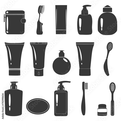 Silhouette toiletries equipment black color only