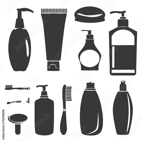 Silhouette toiletries equipment black color only