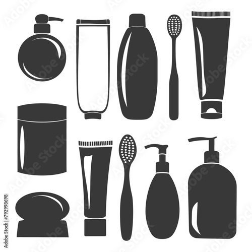 Silhouette toiletries equipment black color only